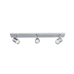 Lindby lámpara de techo para baño Dejan, 65 cm, 3 luces, cromo, IP44