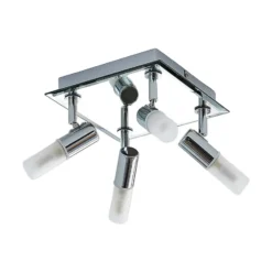 Lindby lámpara de techo para baño Zela, 32 cm, cromo, 4 luces, IP44