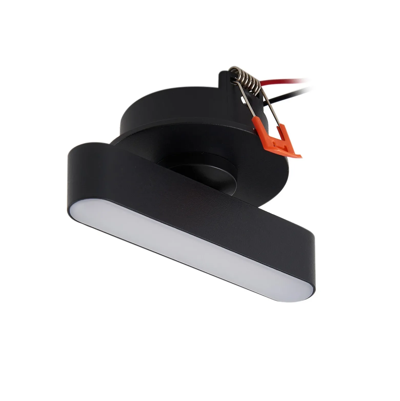 Lindby lámpara empotrable LED Eldrin, negra, barra de luz, 13,1 cm