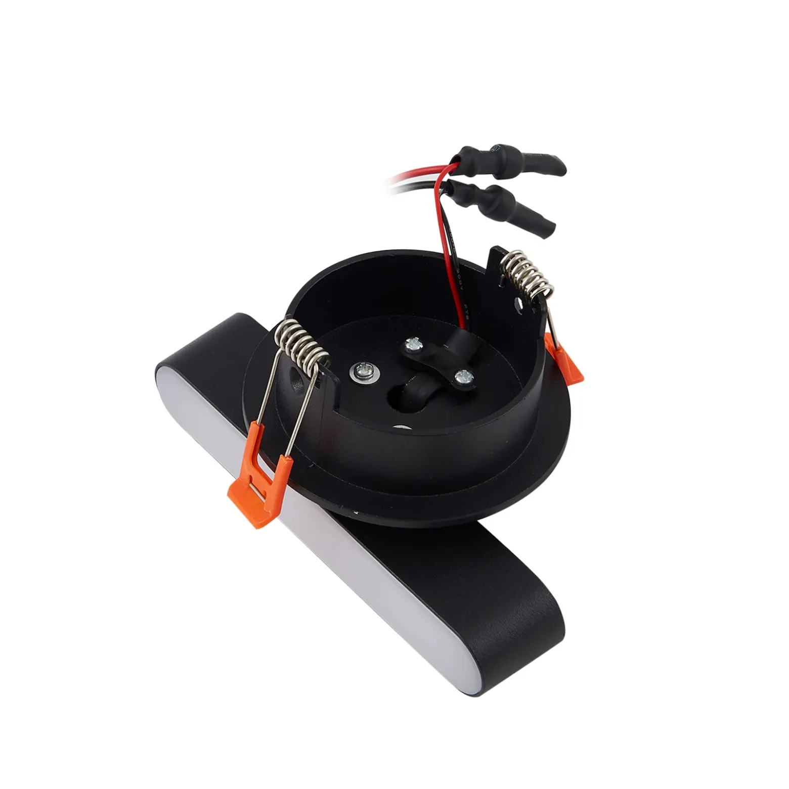 Lindby lámpara empotrable LED Eldrin, negra, barra de luz, 13,1 cm