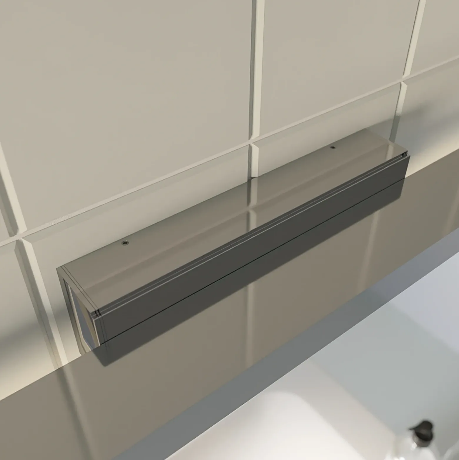 Lindby Lámpara LED para espejo y baño Alenia, 120 cm, cromo