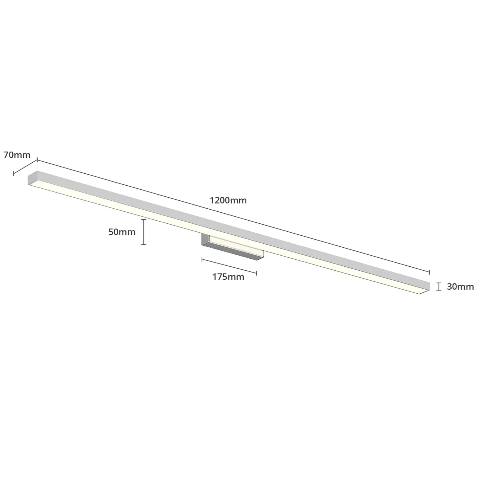 Lindby Lámpara LED para espejo y baño Alenia, 120 cm, cromo