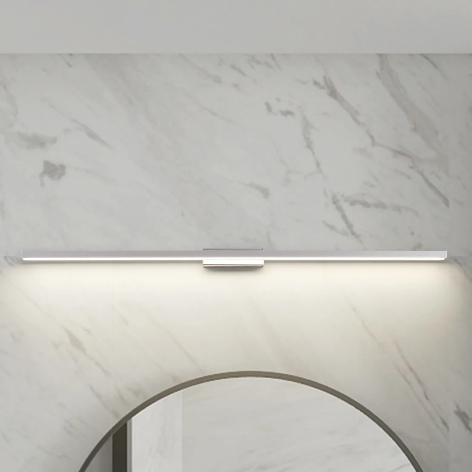 Lindby lámpara LED para espejo cuarto de baño Alenia, 120 cm, IP44, gris