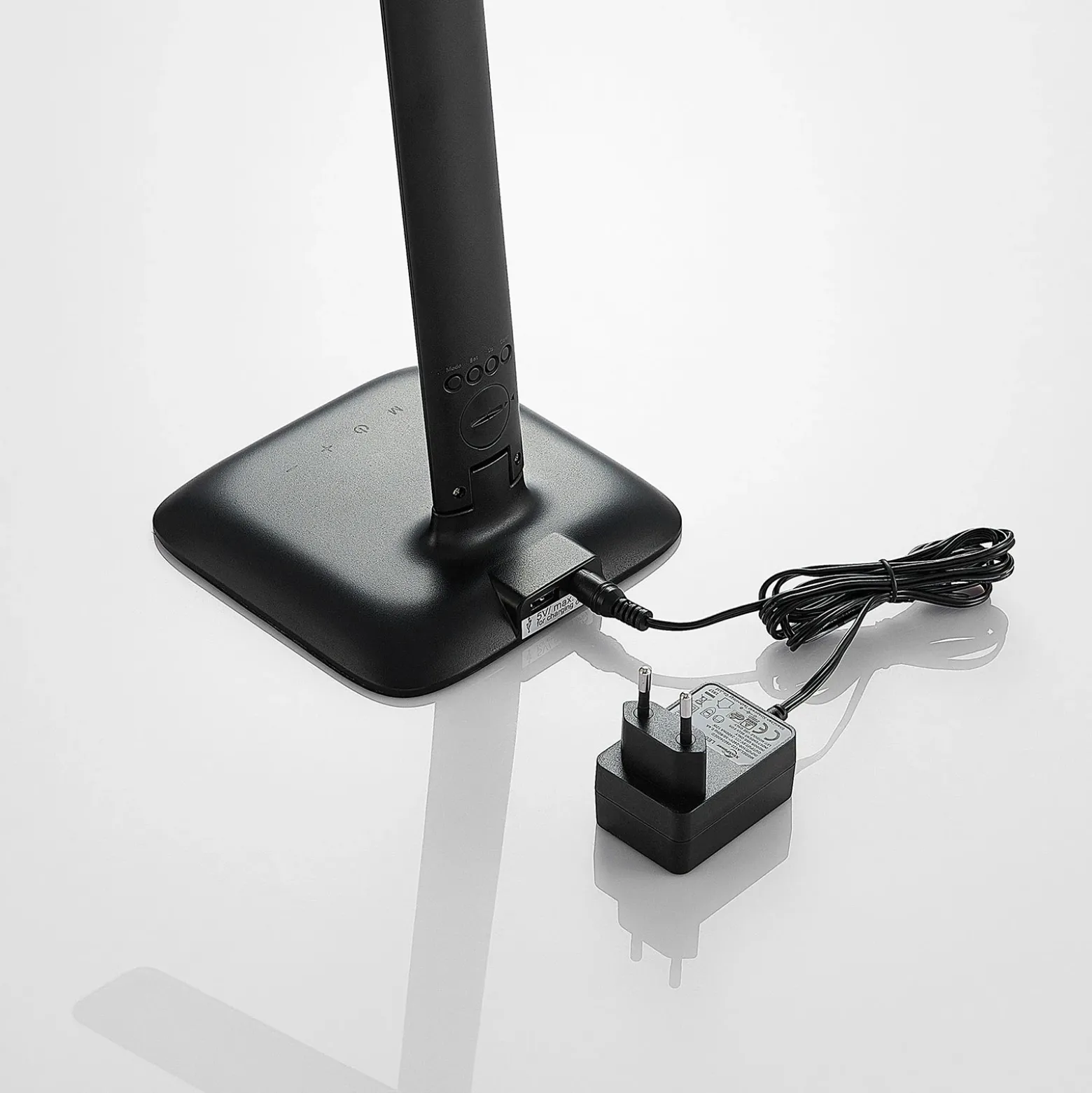 Lindby Ludmilla lámpara de mesa LED display, negro