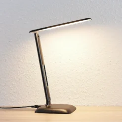 Lindby Ludmilla lámpara de mesa LED display, negro
