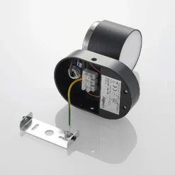 Lindby Marrie foco LED con interruptor, negro