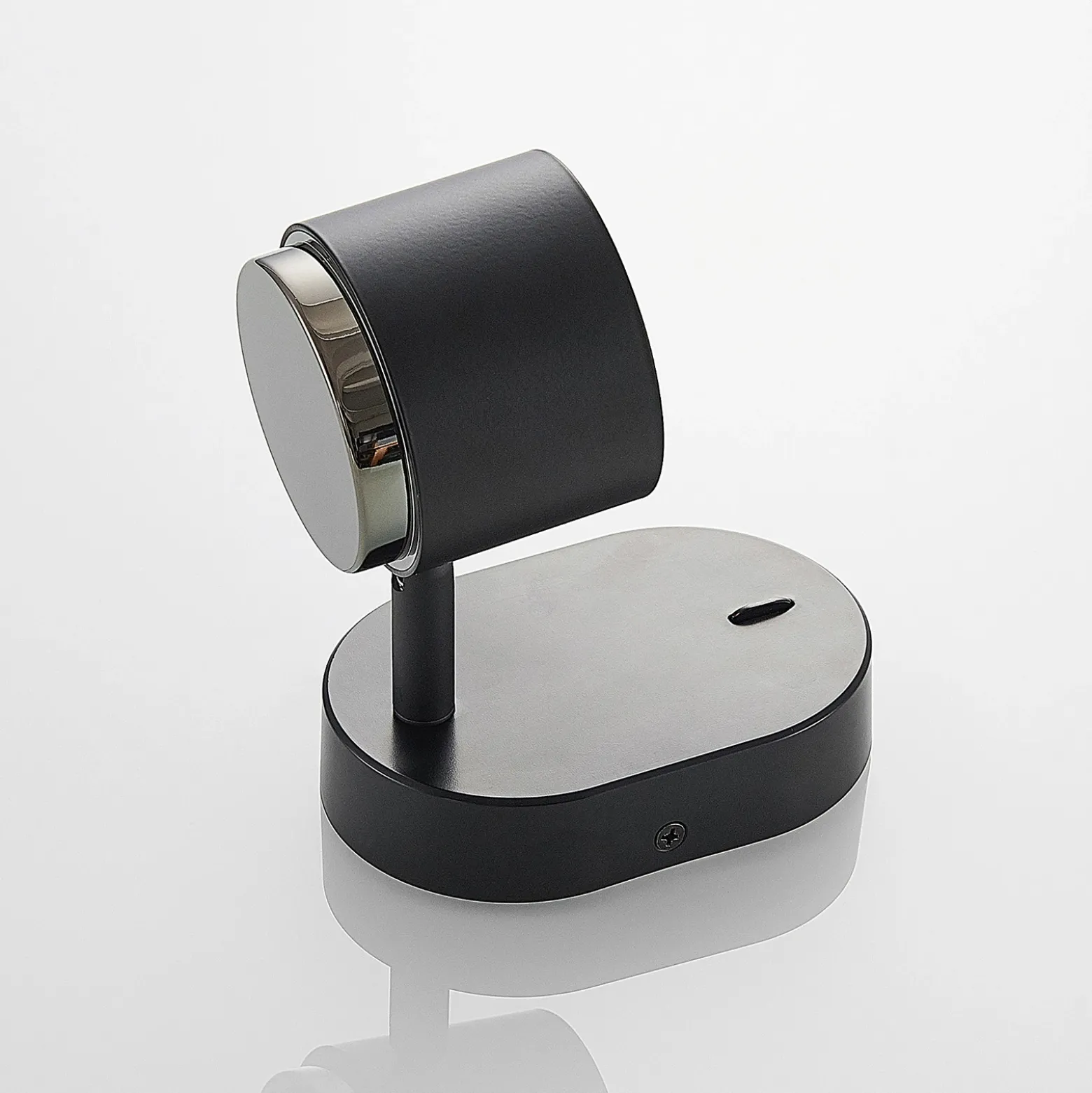 Lindby Marrie foco LED con interruptor, negro