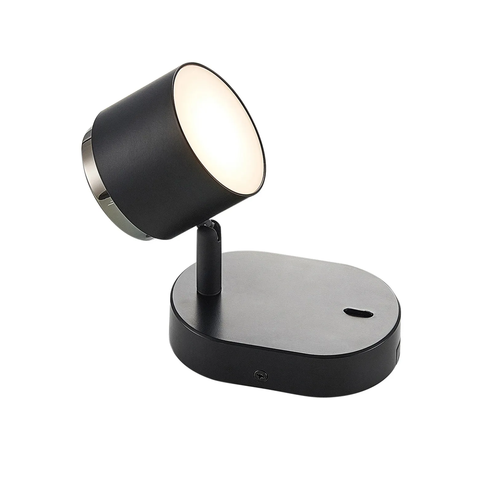 Lindby Marrie foco LED con interruptor, negro