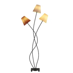 Lindby Melis lámpara de pie, 130 cm, 3 luces, textil