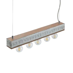 Lindby Mella colgante, motivo ornamental, 5 luces