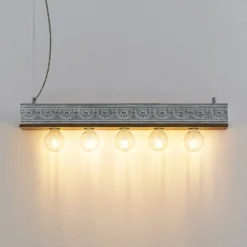 Lindby Mella colgante, motivo ornamental, 5 luces