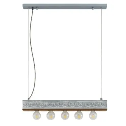 Lindby Mella colgante, motivo ornamental, 5 luces