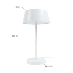 Lindby Milica lámpara de mesa LED, blanca, atenuable