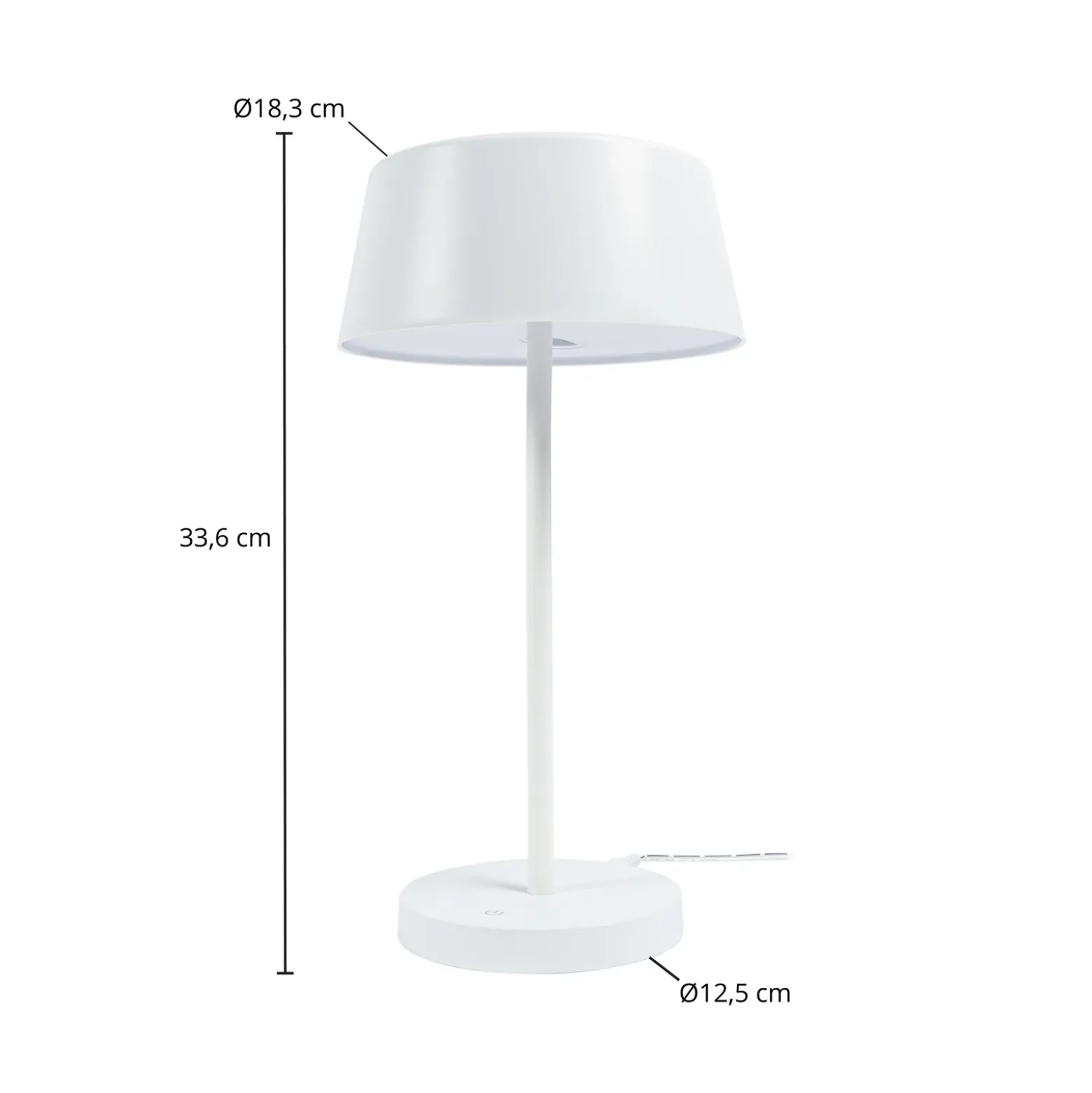 Lindby Milica lámpara de mesa LED, blanca, atenuable