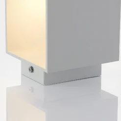 Lindby Mirza aplique de aluminio, angular, blanco