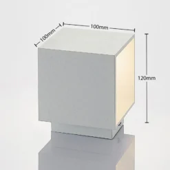 Lindby Mirza aplique de aluminio, angular, blanco