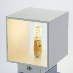 Lindby Mirza aplique de aluminio, angular, blanco