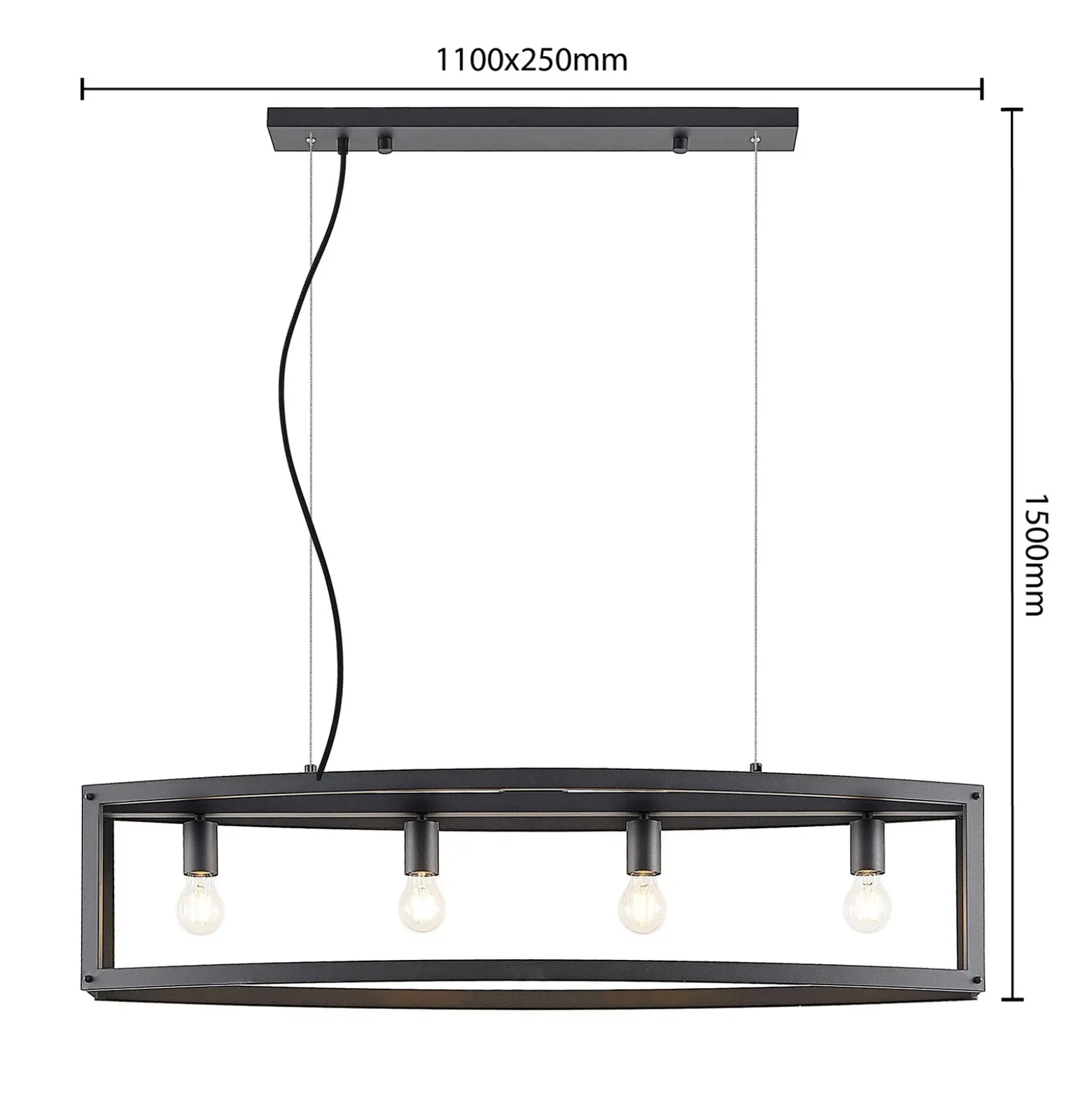 Lindby Mizgin lámpara colgante sin rejilla 4 luces
