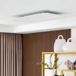 Lindby panel LED Lamin, blanco, 80 cm, CCT, atenuable, control remoto