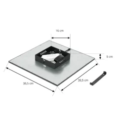 Lindby Panel LED Lamin, negro, 40 cm, CCT, atenuable, control remoto