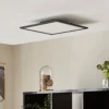 Lindby Panel LED Lamin, negro, 40 cm, CCT, atenuable, control remoto