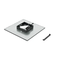 Lindby Panel LED Lamin, negro, 40 cm, CCT, atenuable, control remoto