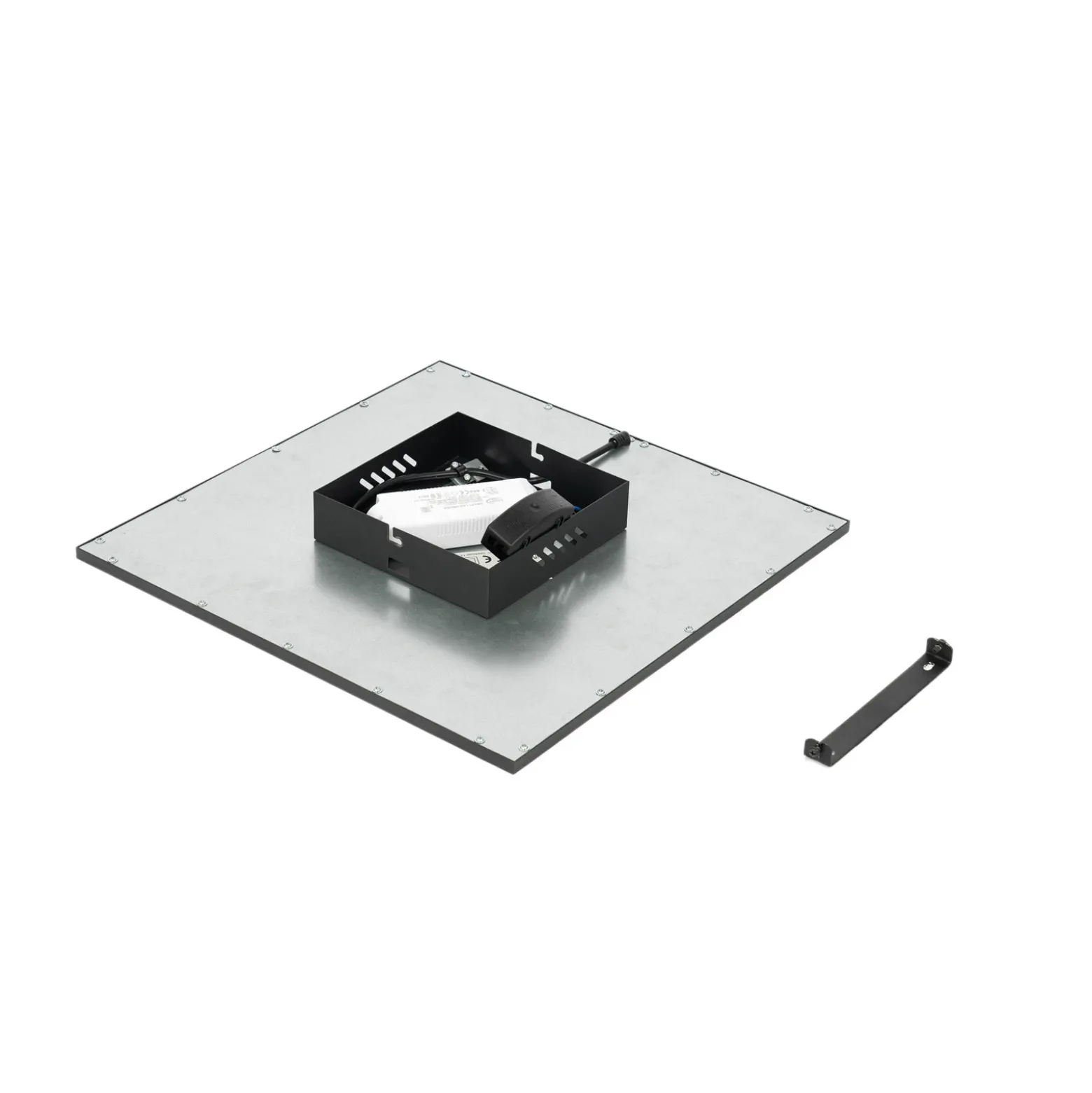 Lindby Panel LED Lamin, negro, 40 cm, CCT, atenuable, control remoto