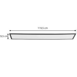 Lindby panel LED Lamin, negro, 120cm, CCT, atenuable, control remoto