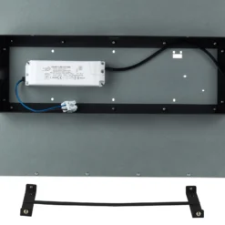 Lindby panel LED Lamin, negro, 120cm, CCT, atenuable, control remoto