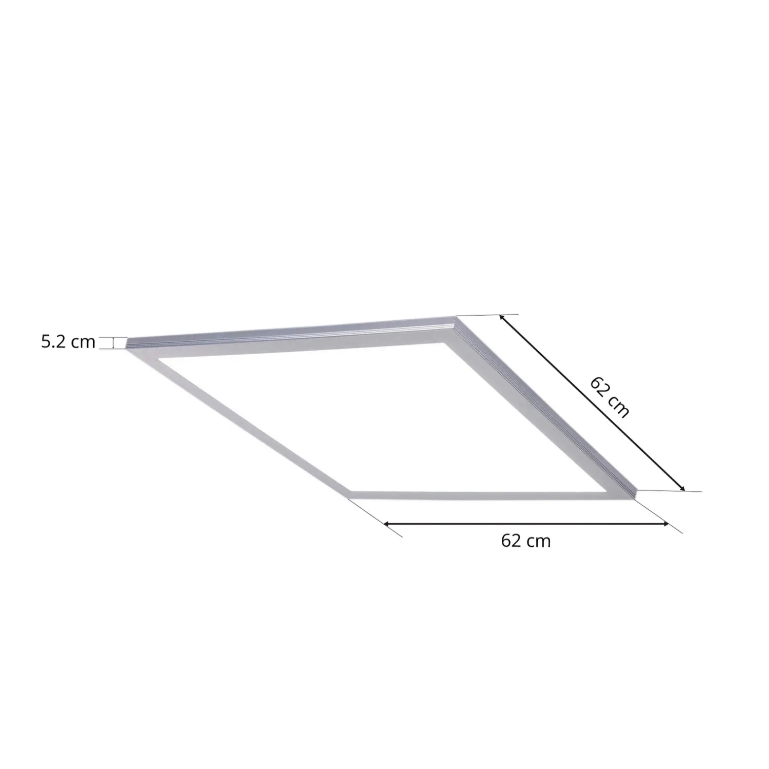 Lindby Panel LED Livel, CCT, 62 cm x 62 cm, control remoto