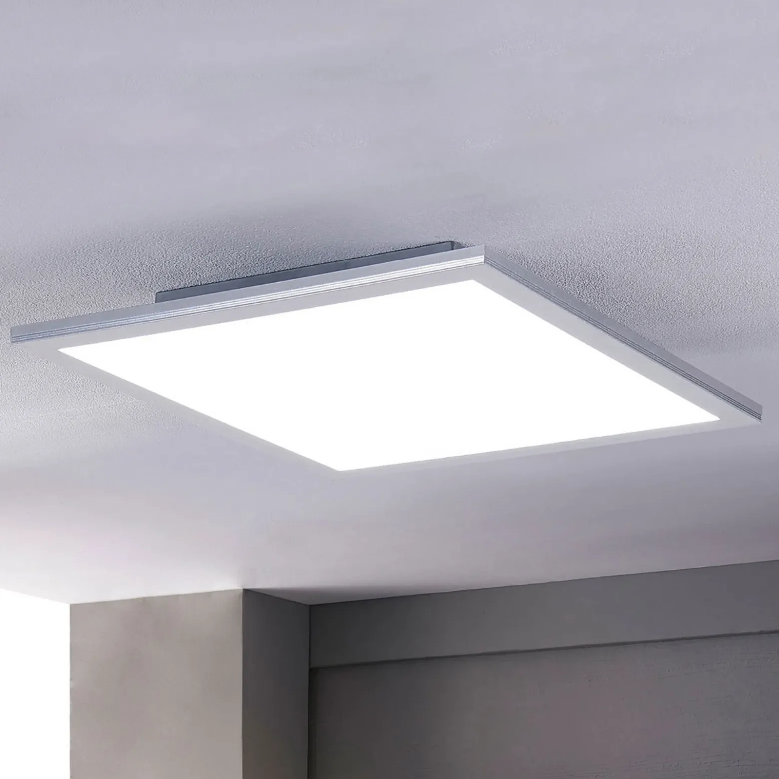 Lindby Panel LED Livel, CCT, 62 cm x 62 cm, control remoto