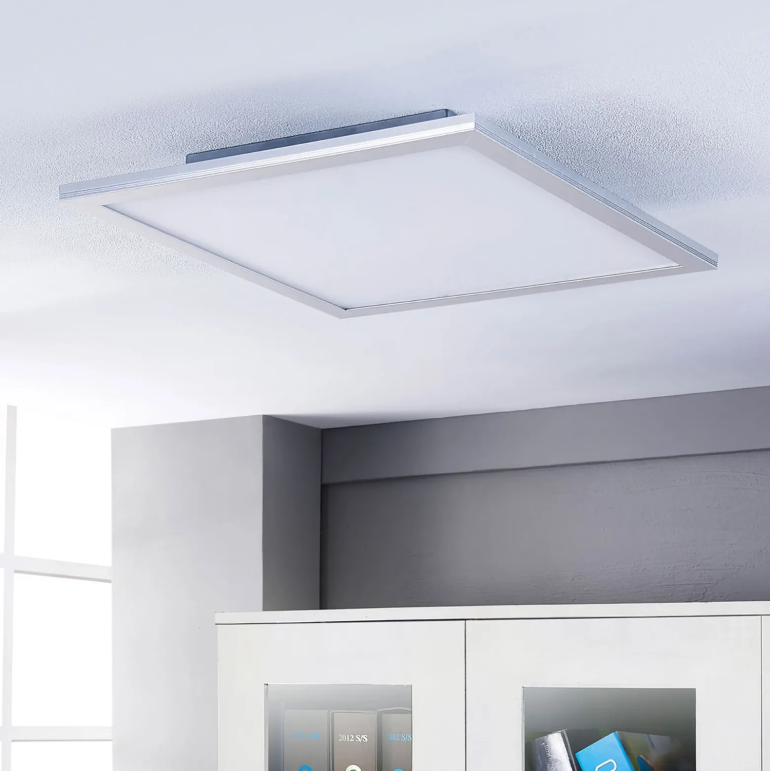 Lindby Panel LED Livel, CCT, 62 cm x 62 cm, control remoto