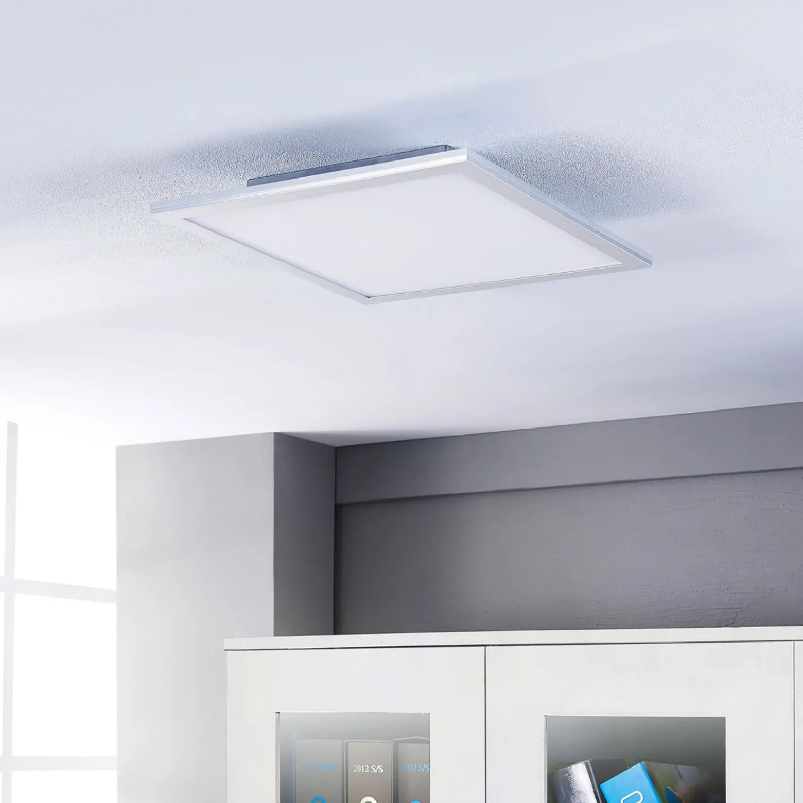 Lindby panel LED Livel, juego de 2, CCT, 40 cm x 40 cm, control remoto