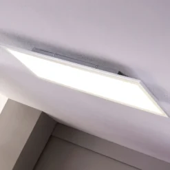 Lindby panel LED Livel, juego de 2, 4.000 K, 80 x 30 cm, plateado