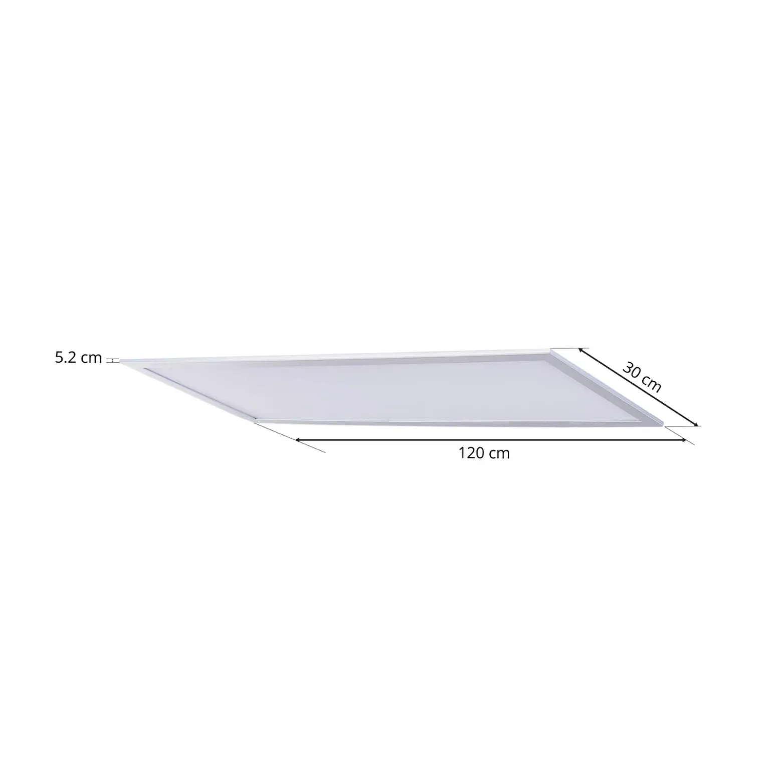 Lindby panel LED Livel, 4000K, 120cm x 30cm, plata, metal