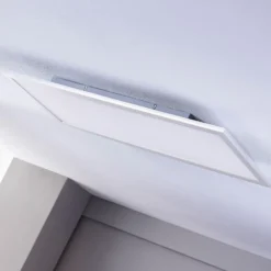 Lindby panel LED Livel, 4000K, 120cm x 30cm, plata, metal
