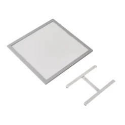 Lindby panel LED Livel, 4000K, 40 cm x 40 cm, plata, metal