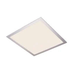 Lindby panel LED Livel, 4000K, 40 cm x 40 cm, plata, metal