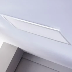 Lindby panel LED Livel, 4000K, 80 cm x 30 cm, plata, metal