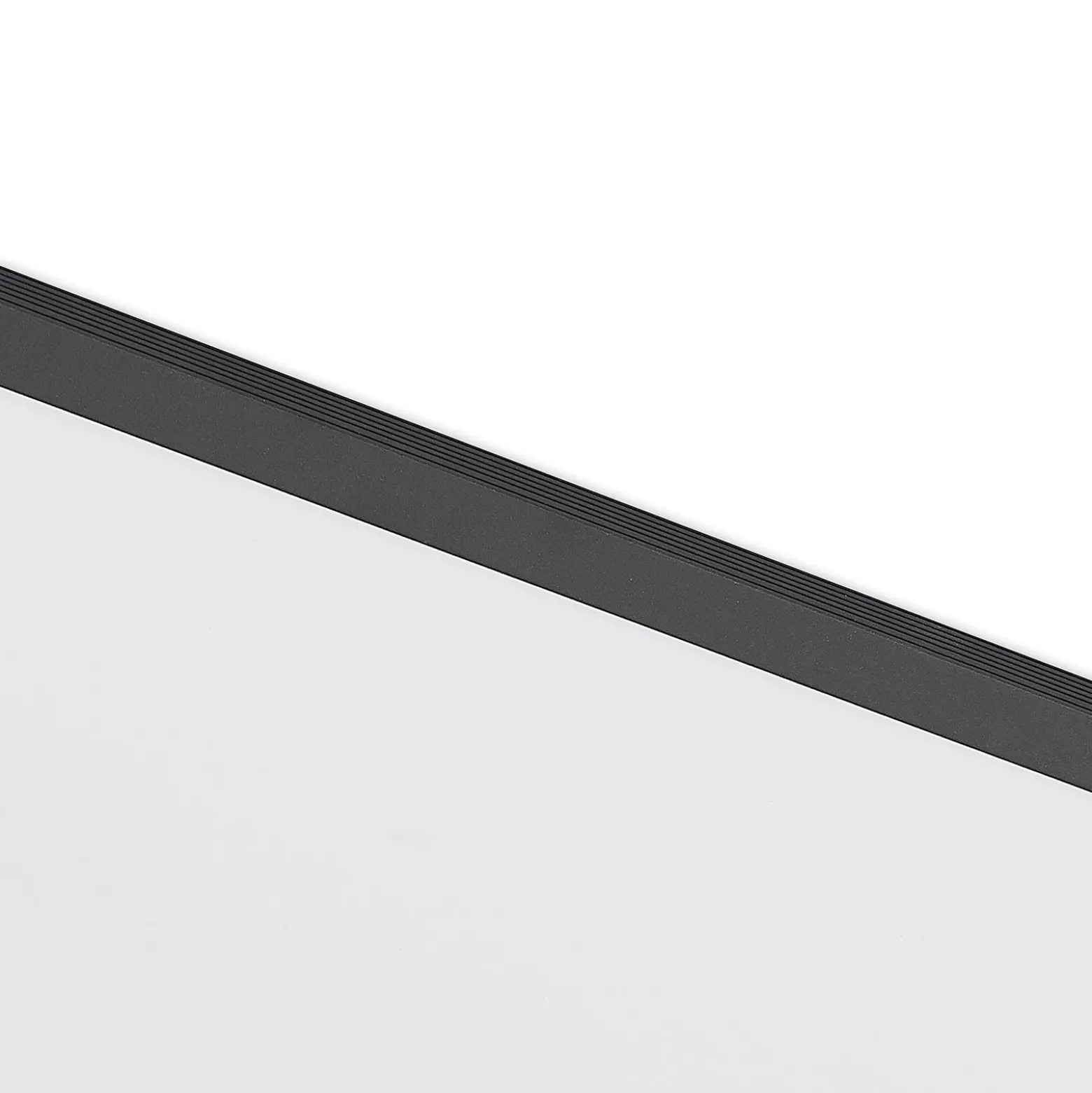 Lindby Panel LED Nelios, 80 x 30 cm, CCT, negro, metal