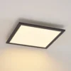 Lindby Panel LED Nelios, 40 x 40 cm, CCT, negro, metal