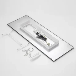 Lindby Panel LED Nelios, 80 x 30 cm, CCT, negro, metal