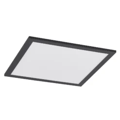Lindby Panel LED Nelios, 40 x 40 cm, CCT, negro, metal