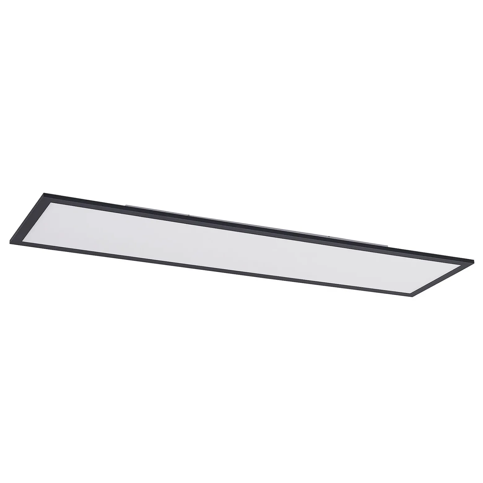 Lindby Panel LED Nelios, 120 x 30 cm, CCT, negro, metal