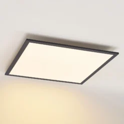 Lindby Panel LED Nelios, 62 x 62 cm, CCT, negro, metal