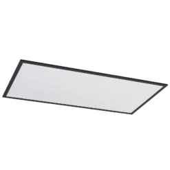 Lindby Panel LED Nelios, 120 x 60 cm, 4000K, negro, metal