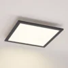 Lindby Panel LED Nelios, 40 x 40 cm, 4.000 K, negro, metal