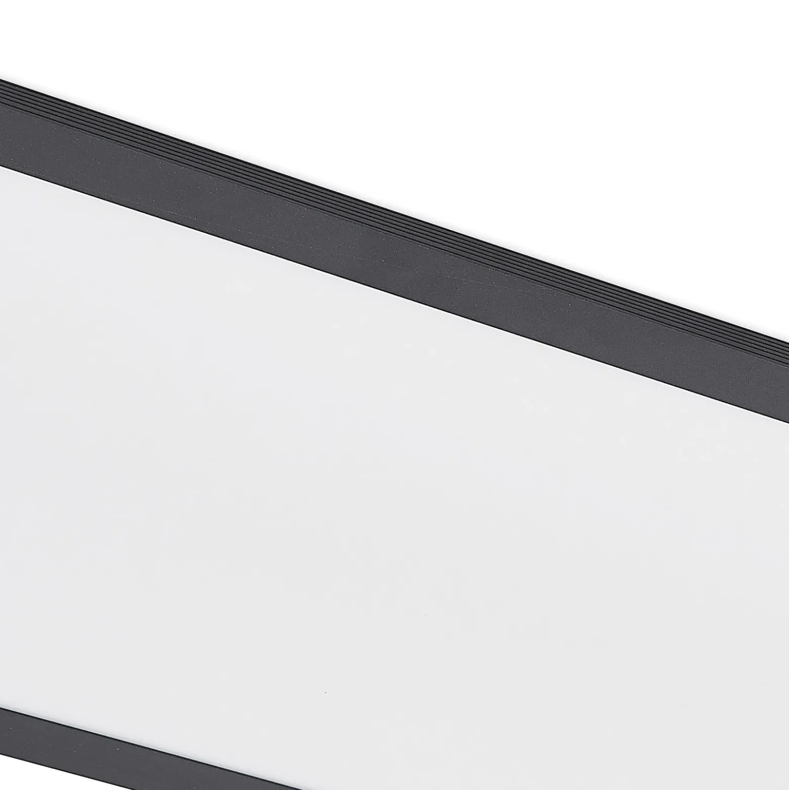 Lindby Panel LED Nelios, 120 x 30 cm, 4000K, negro, metal