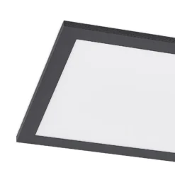 Lindby Panel LED Nelios, 120 x 30 cm, 4000K, negro, metal
