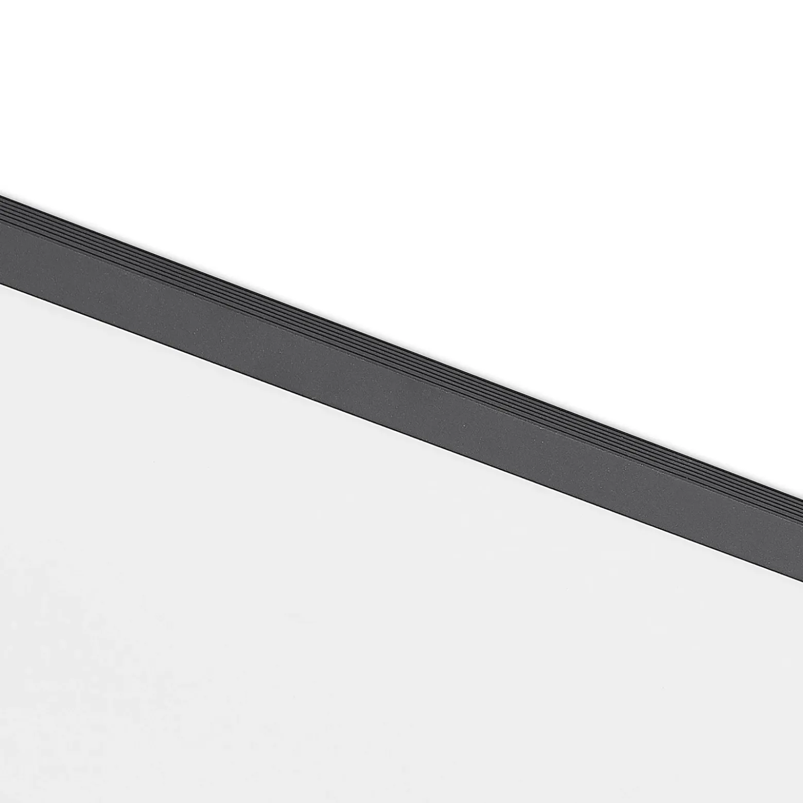 Lindby Panel LED Nelios, 80 x 30 cm, 4.000 K, negro, metal